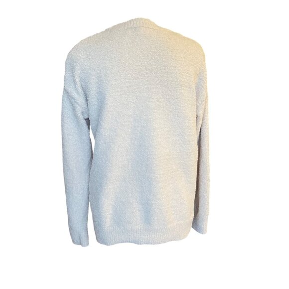 Cupcakes And Cashmere Womens Textured Crewneck Sweater XS White Long Sleeve 100% - Picture 3 of 5